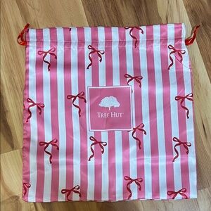 Tree Hut Pink Striped Drawstring Bag